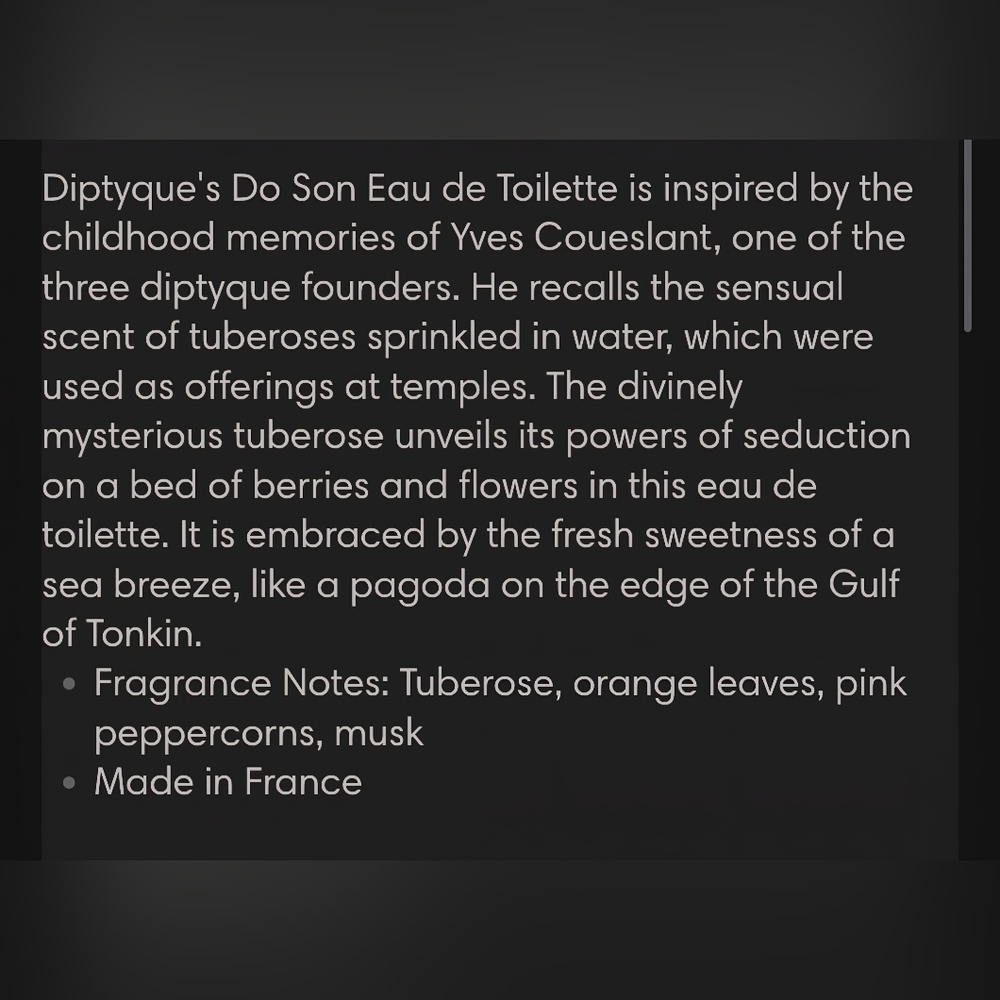 ✨️Diptyque Do Son EDT✨️ - Picture 2 of 3